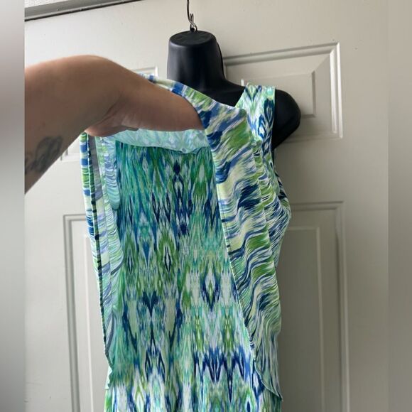 Chicos Ikat Print Popover Maxi Dress Size 0 - Picture 7 of 11